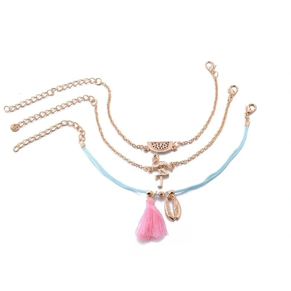 *PENNY* 3-Pc Gold Watermelon Fashion Bracelet Set